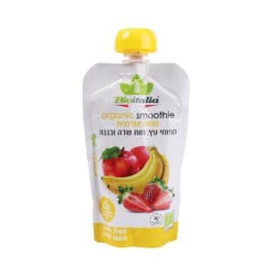 מחית אורגנית תפוחי עץ תות שדה ובננה 120 ג'