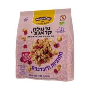 גרנולה קראנצ'י חמוציות דובדבנים ללא גלוטן 300 ג'-"נוטרה זן"